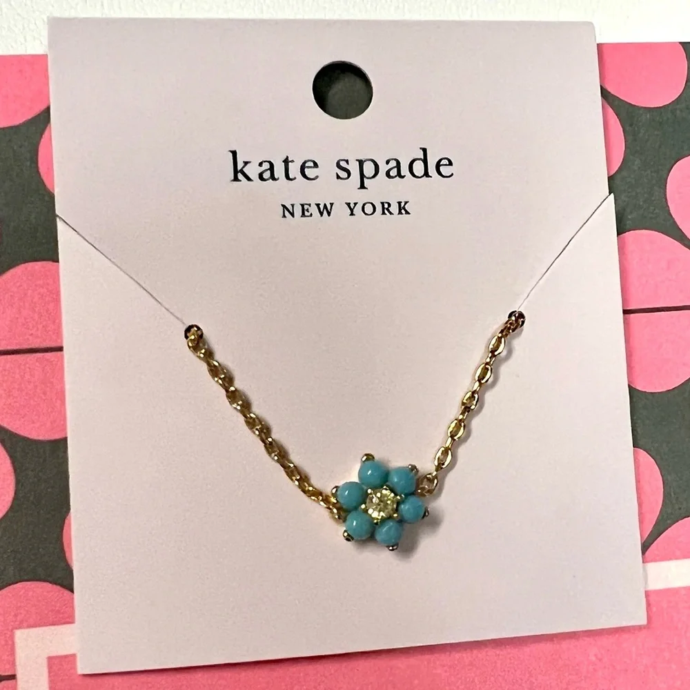 $48 Kate Spade myosotis flower bracelet turquoise - Picture 4 of 7